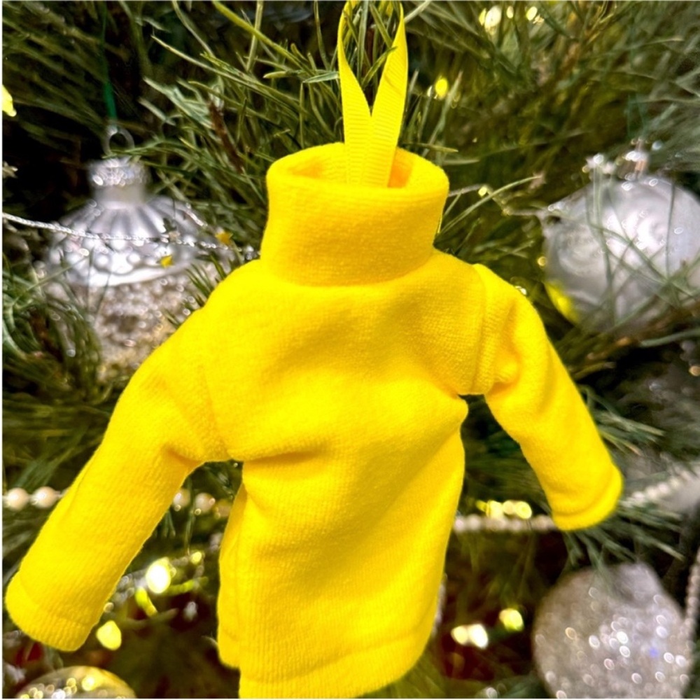 New Bright Yellow Turtleneck Christmas Ornament